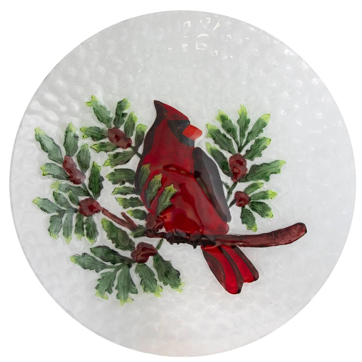 Northlight Seasonal 21in. Cardinal and Pine Cone Bird Bath