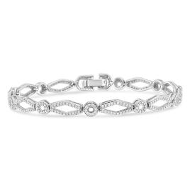 Haus of Brilliance Sterling SIlver 1 1/2ctw. Diamond Bracelet