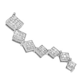 Haus of Brilliance 10kt. White Gold 1.0ctw. Diamond Curve Pendant