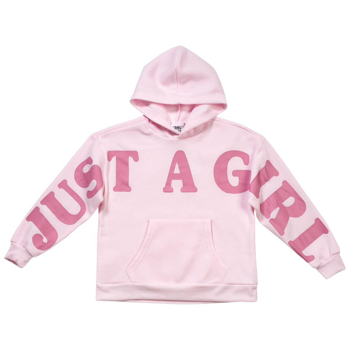 Girls (7-16) Jolie & Joy Long Sleeve Just A Girl Oversized Hoodie
