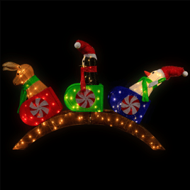 Northlight Lighted Winter Friends Christmas Coaster Outdoor Décor