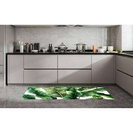 J&V Textiles Cloud Comfort Green Leaves Anti-Fatigue Kitchen Mat