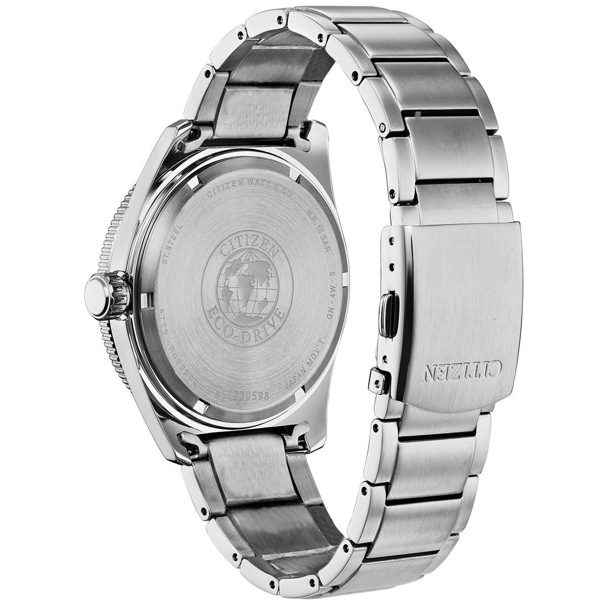 Mens Citizen® Brycen Green Dial Silver-Tone Watch - AW1598-70X