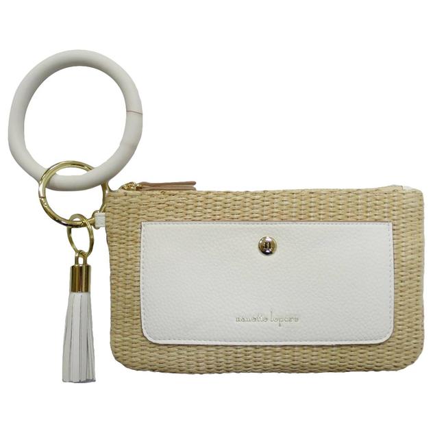 Nanette Lepore Karina Solid Straw Wristlet