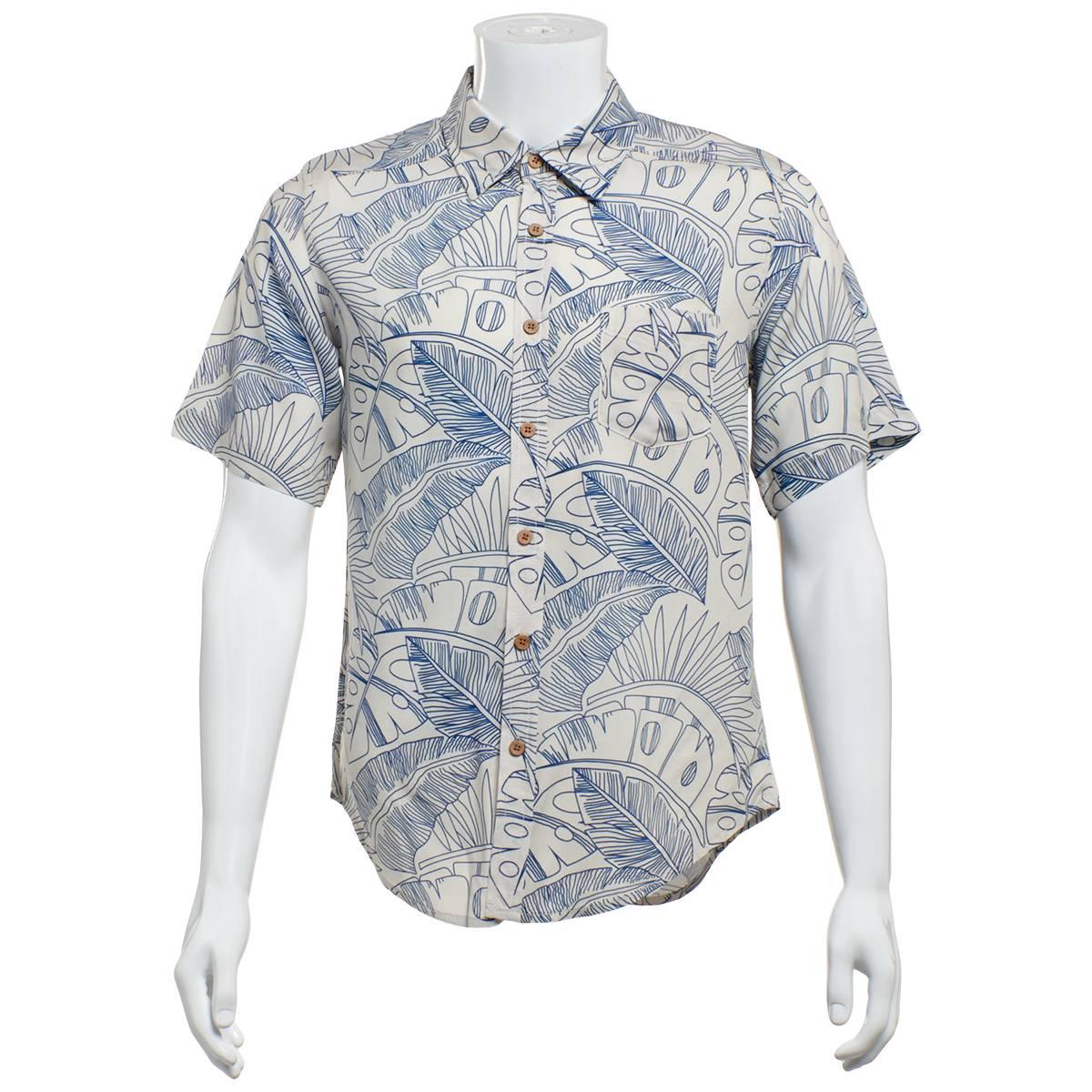 Mens Joe Marlin Large Leaf Button Down Shirt
