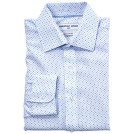 Mens Christian Aujard Regular Fit Stretch Dress Shirt - Blue Dots