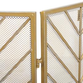 9th & Pike® Contemporary Brass Metal Fireplace Screen