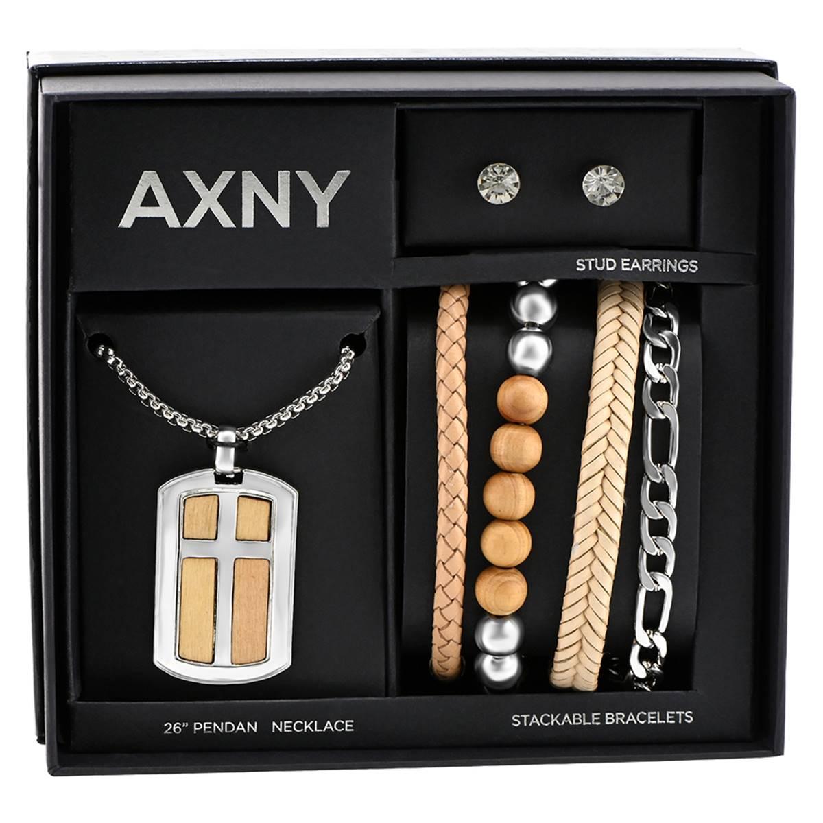 Mens American Exchange Cross ID Tag Pendant/Bracelet/Earrings