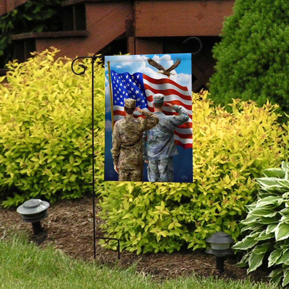 Briarwood Lane America''s Heroes Patriotic Garden Flag