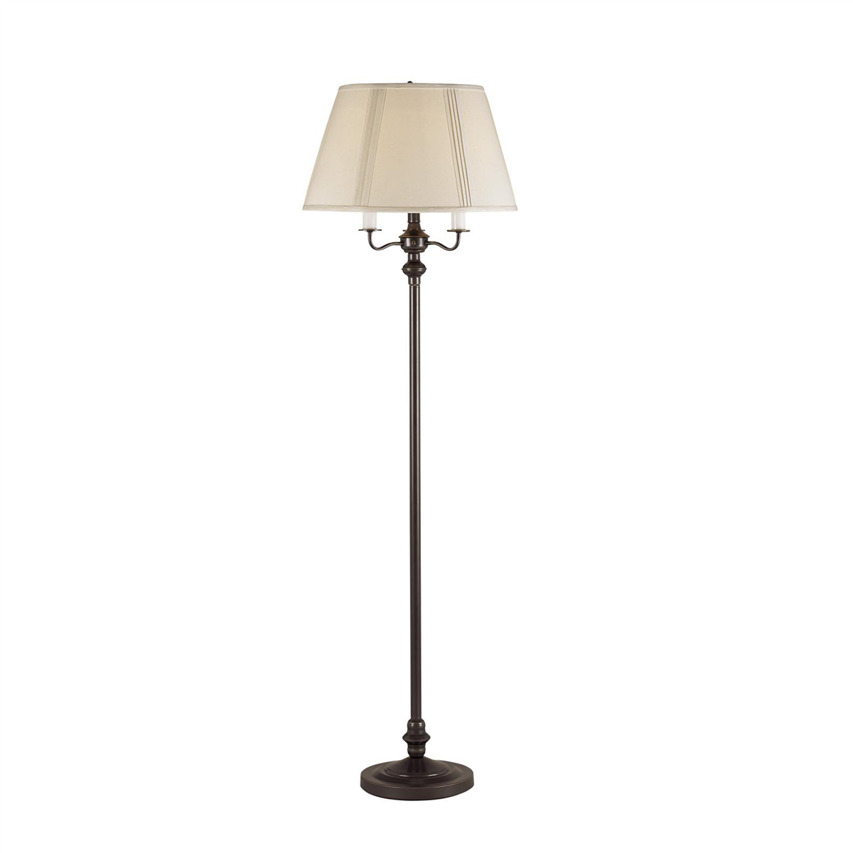 HomeRoots 60in. Bronze Four Light Floor Lamp With Square Shade