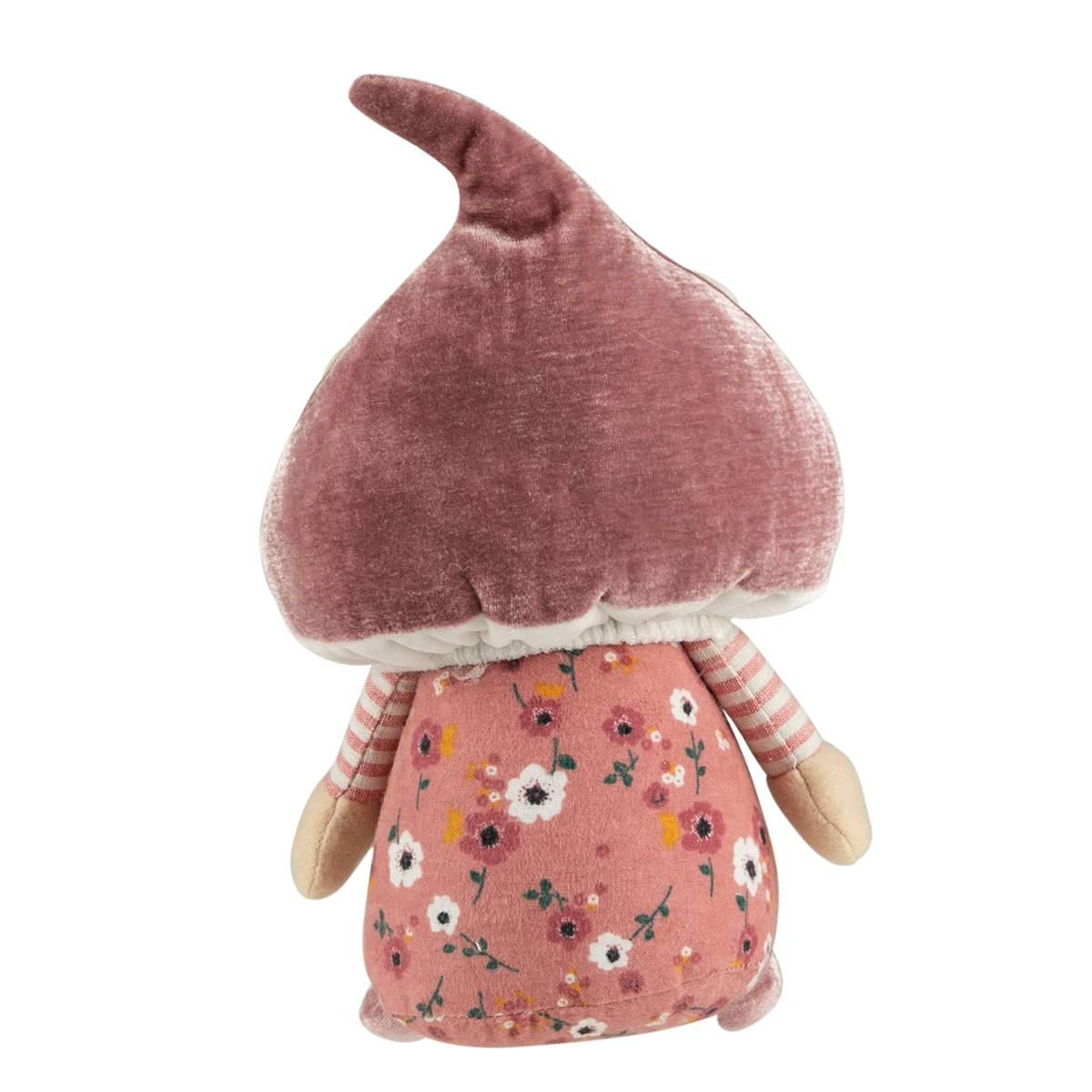 Northlight Seasonal Pink Floral Mushroom Gnome Figurine