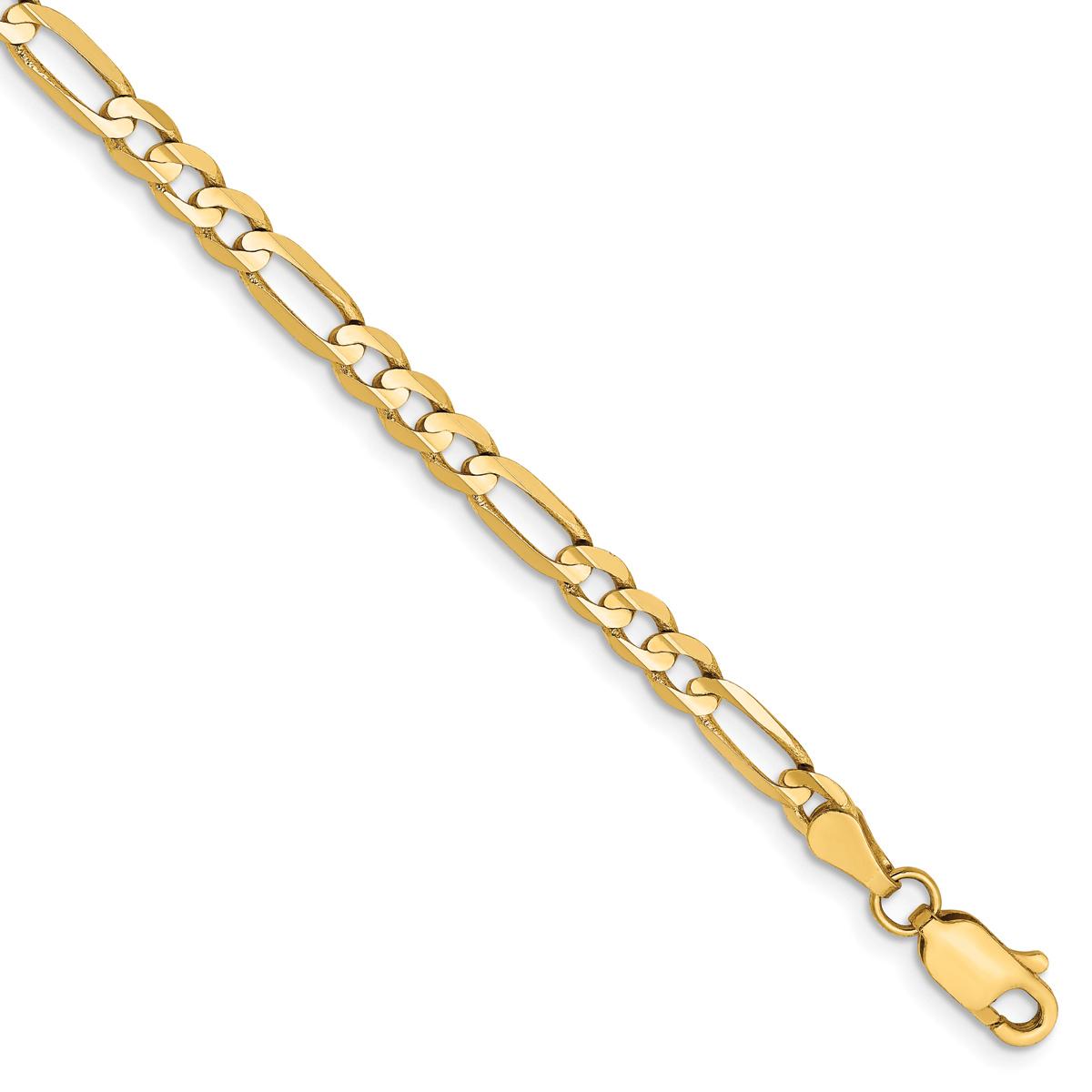 Mens Gold Classics™ 4mm. 14k Concave Open Figaro Chain Necklace