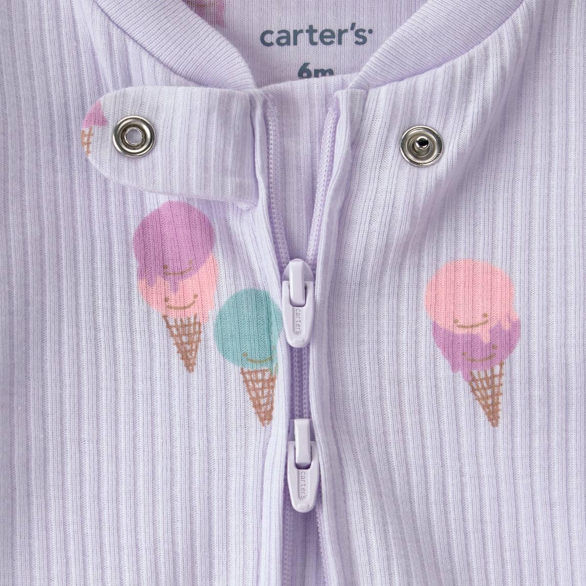 Baby Girl (NB-9M) Carter''s® Ice Cream 2 Way Textured Pajamas