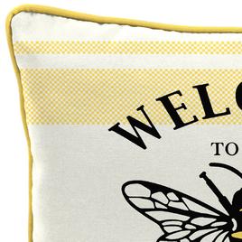 Jordan Manufacturing Welcome to Our Hive Outdoor Throw Pillow