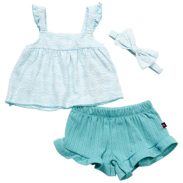 Baby Girl (12-24M) Limited Too™ Scallop Floral Top & Shorts Set