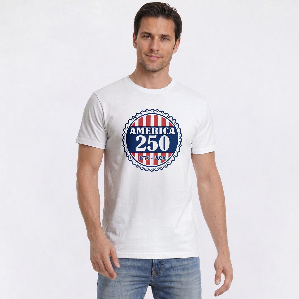 Mens Home of the Brave 250 Round Badge Short Sleeve Tee