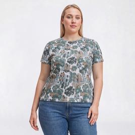 Plus Size Hasting & Smith Short Sleeve Floral Abstract Tee
