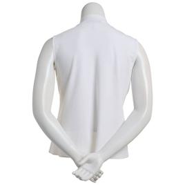 Plus Size Kasper Sleeveless Solid Tie Neck Blouse