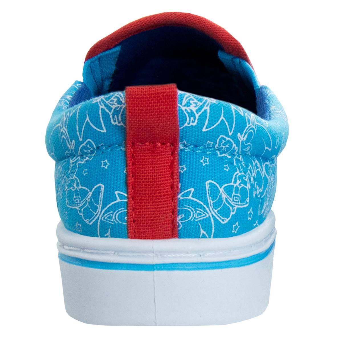 Big Boys Sonic the Hedgehog Slip-On Canvas Fashion Sneakers
