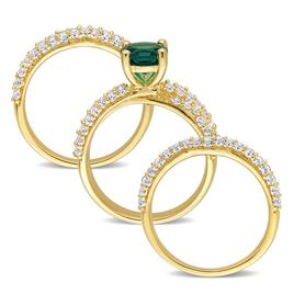 Gemstone Classics™ Lab Created Emerald & Sapphire Bridal Set