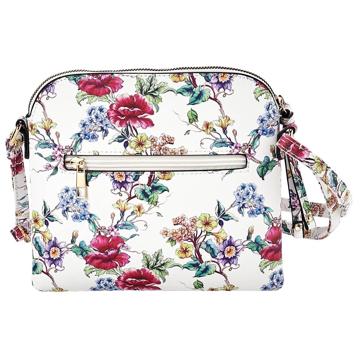 DS Fashion NY Floral Crossbody w/Front Slip Pocket