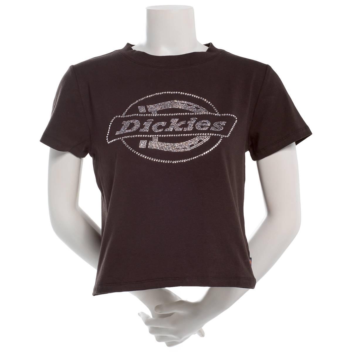 Juniors C-Life Short Sleeve Dickies Rhinestone Baby Tee