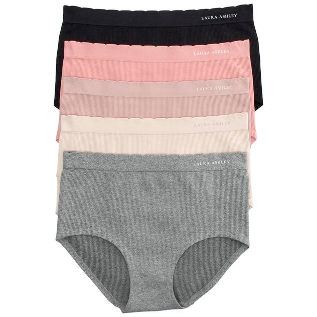 Plus Size Laura Ashley® 5pk. Ribbed Brief Panties - LS1290-5PKA1