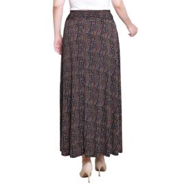Womens NY Collection Pull On Front Twist Dots Maxi Skirt