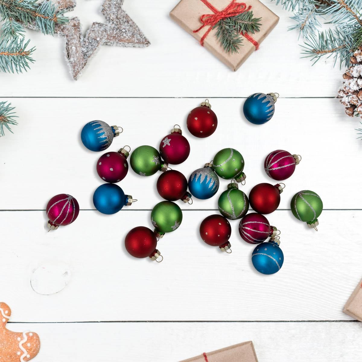 Northlight Seasonal 20pc. 35mm Glass Christmas Ornaments