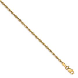 Mens Gold Classics™ 2.0mm. 14k Diamond Cut Light Rope Bracelet