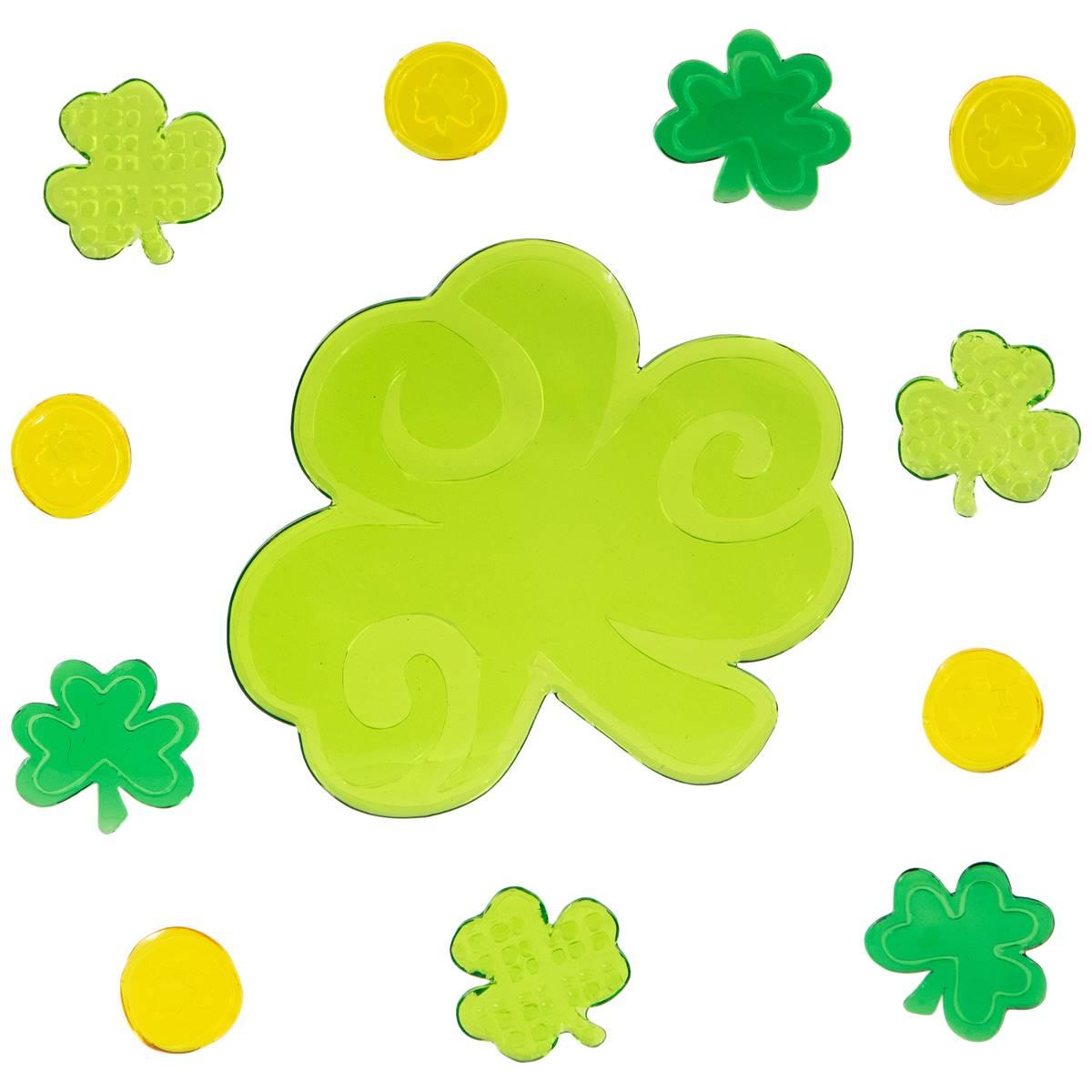 Northlight Seasonal St. Patrick''s Gel Window Clings - Set of 5