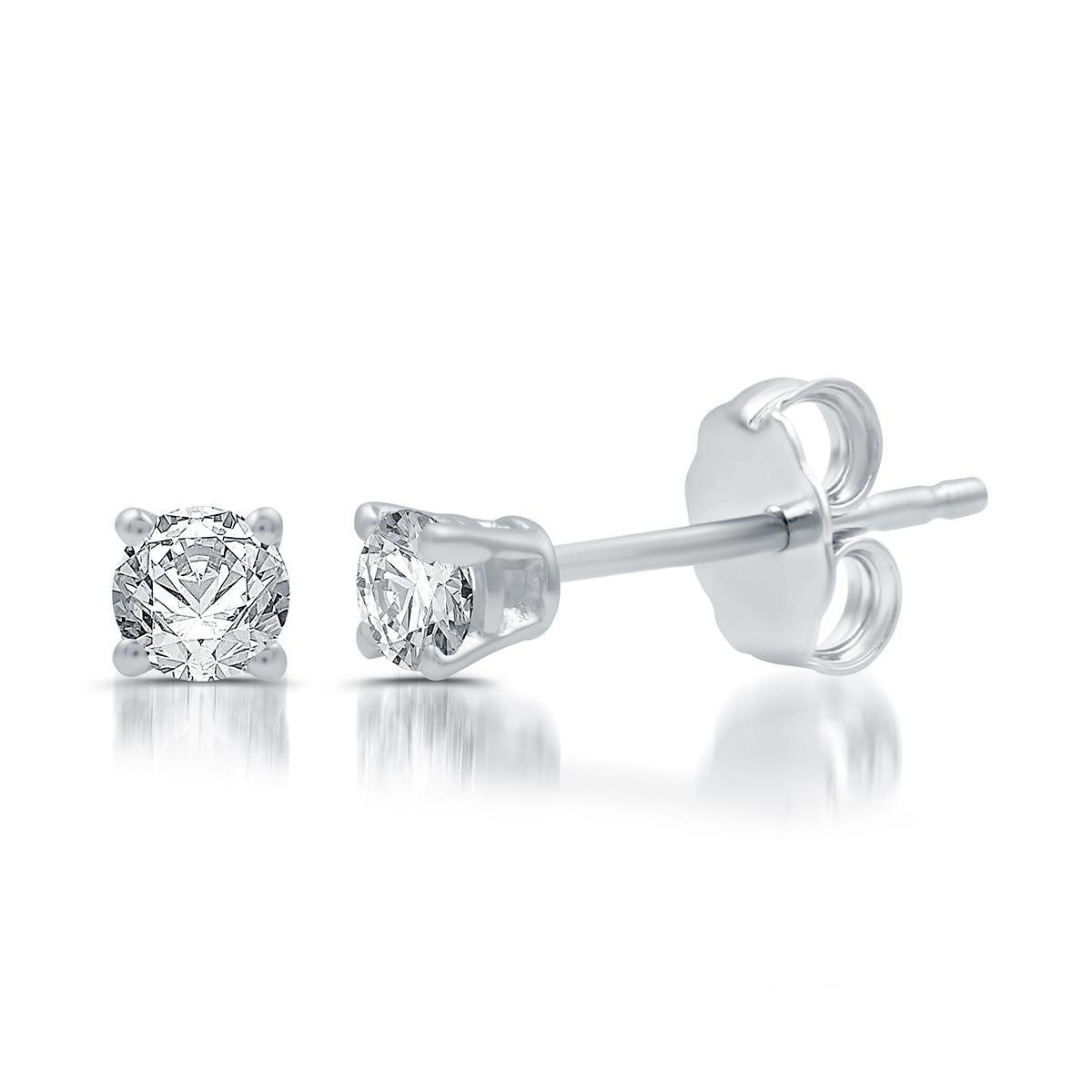 Nova Star® White Gold Lab Grown Diamond Stud Earrings