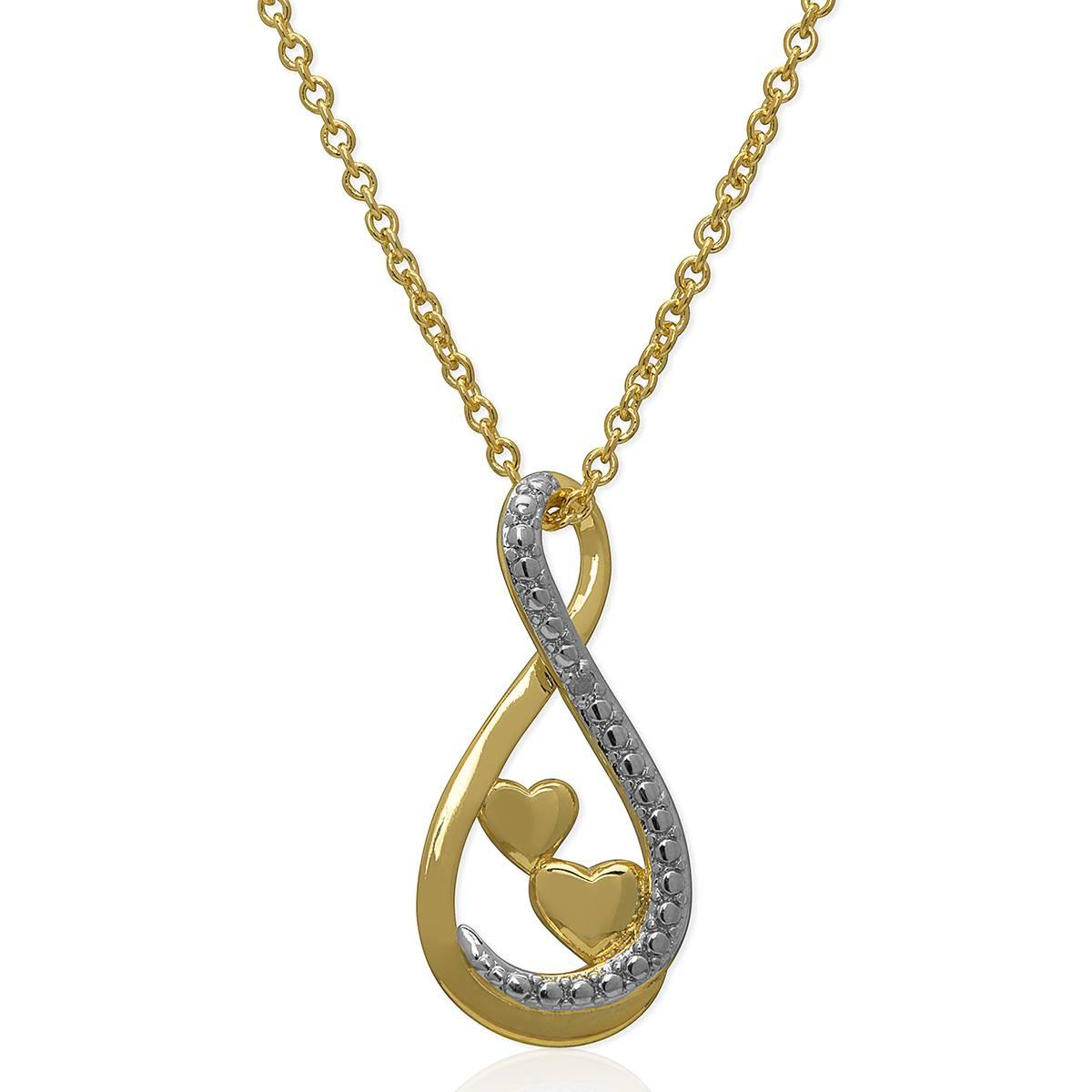 Accents by Gianni Argento Diamond Double Heart Infinity Pendant