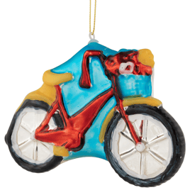 Northlight 5in. Red Bicycle Glass Christmas Hanging Ornament