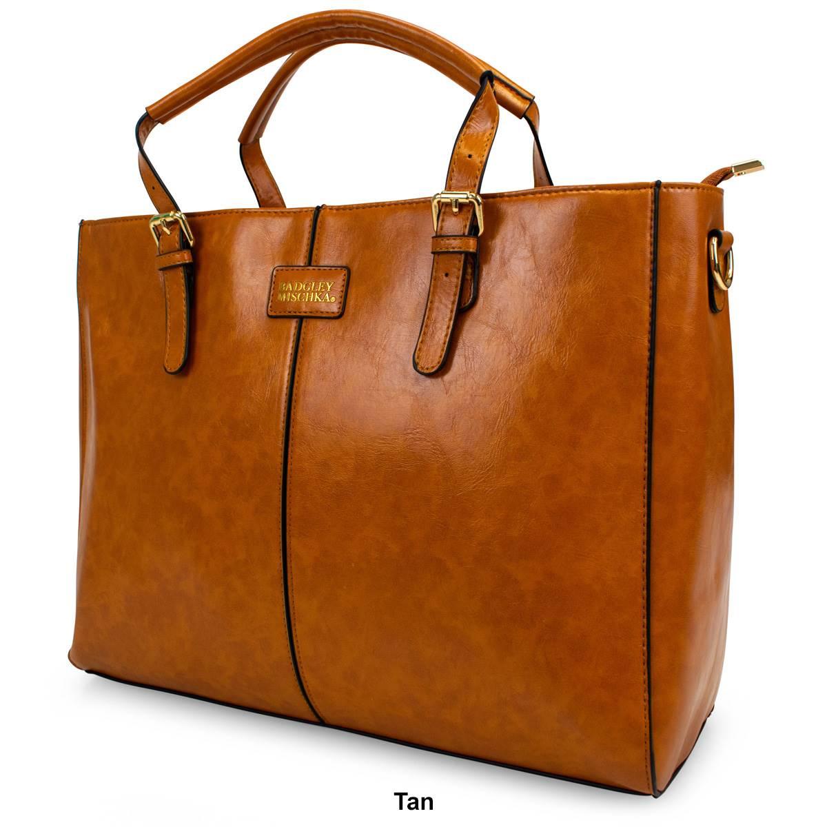 Badgley Mischka Julia XL Vegan Leather Tote Weekender Travel Bag