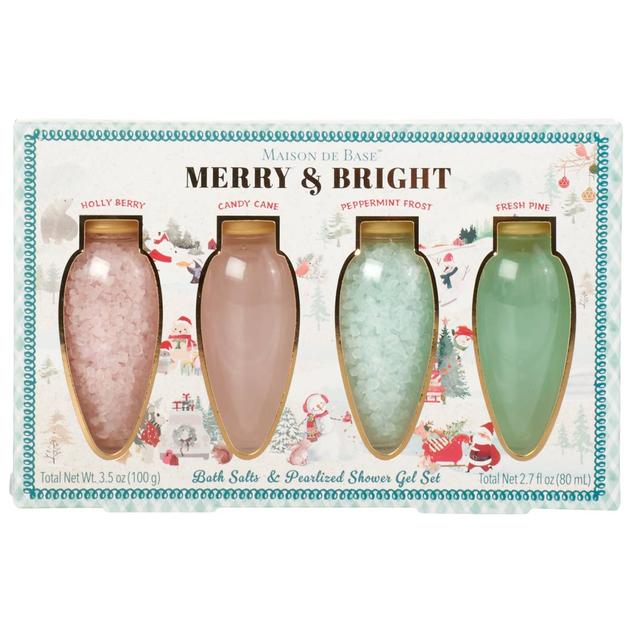 Maison De Base Merry & Bright Bath Salts & Pearlized Shower Gel