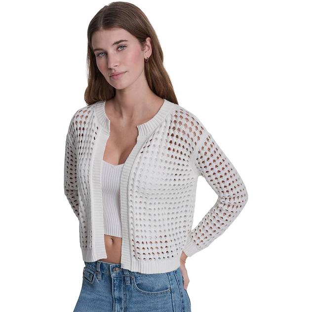 Womens DKNY Jeans Long Sleeve Open Stitch Cardigan