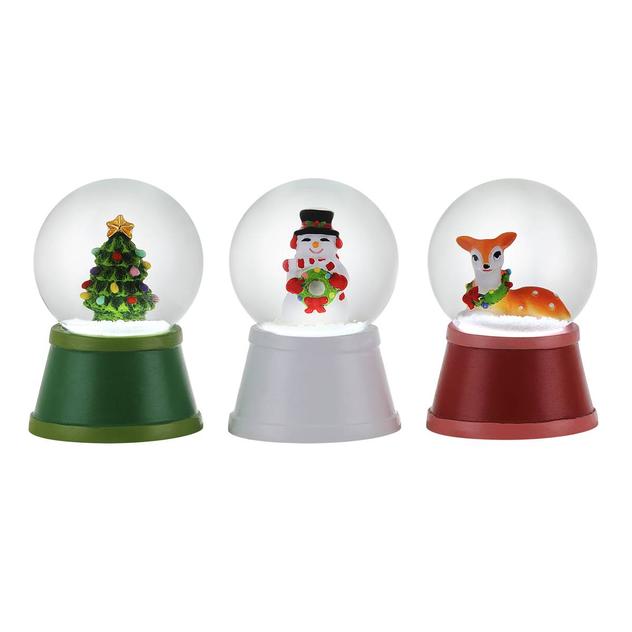 Mr. Christmas Mini Lit Snow Globes - Set of 3