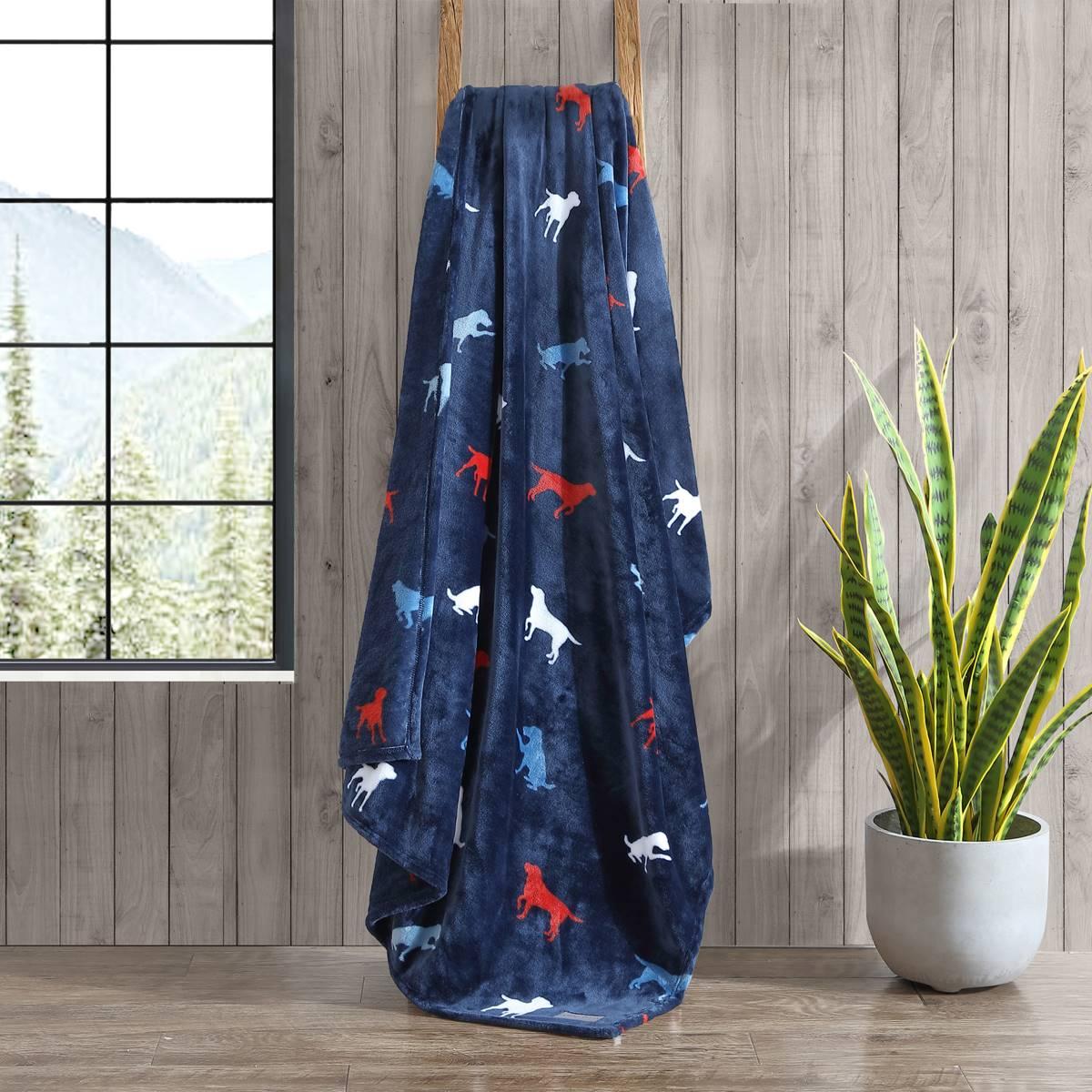 Eddie Bauer Buddy The Dog Plush-Fleece Throw