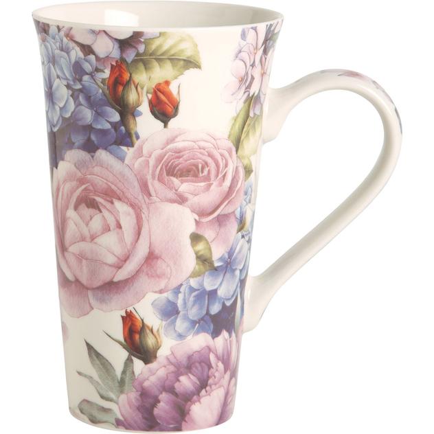 Home Essentials 21oz. Cottage Rose Chintz Latte Mug