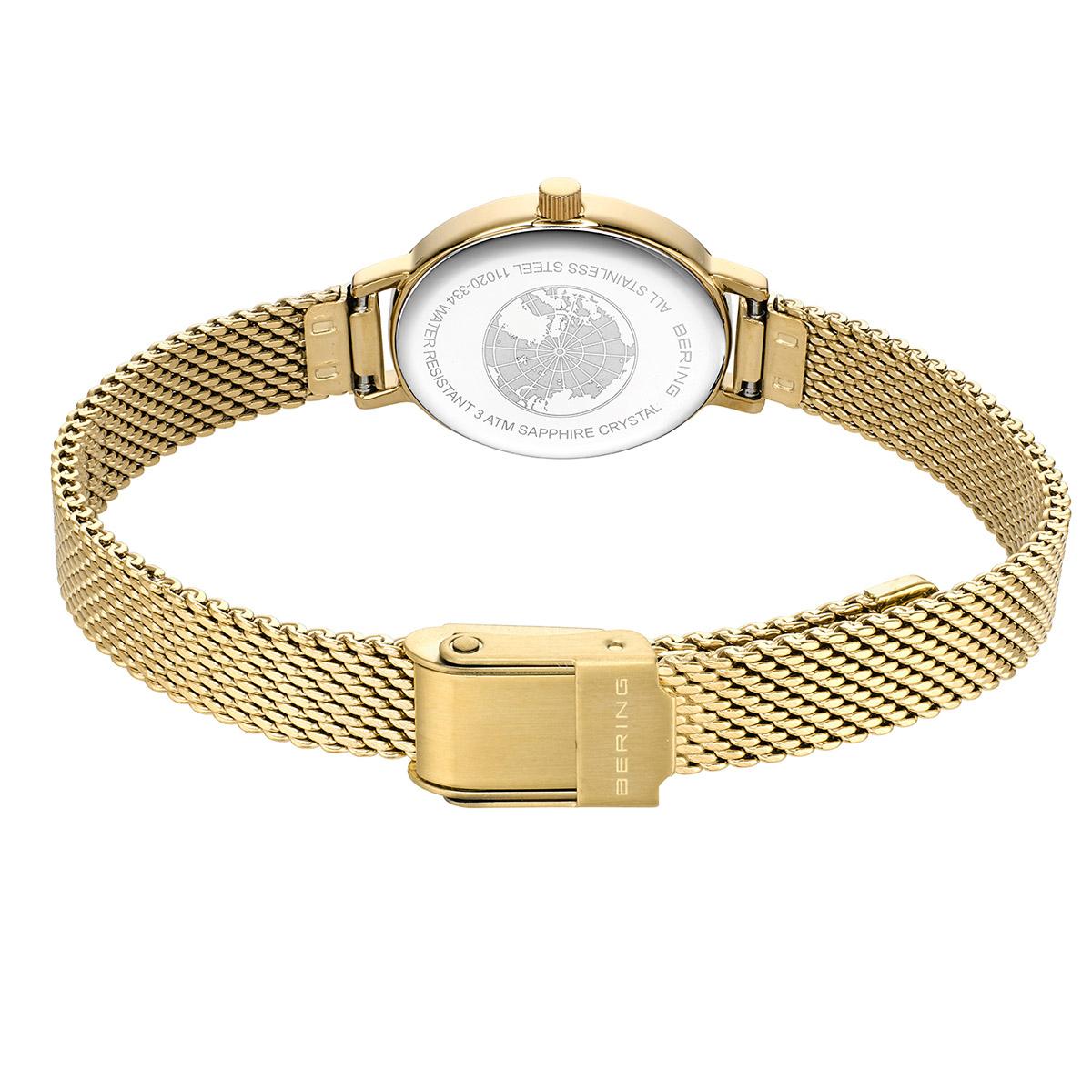 Womens BERING Gold Mother of Pearl Watch - 11020-334