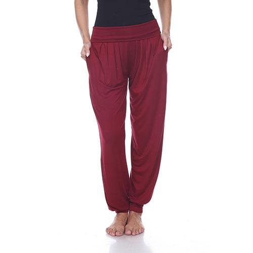 Womens White Mark Solid Harem Pants