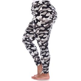 Plus Size White Mark High-Rise Camo Print Leggings