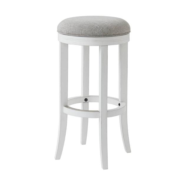 New Ridge Home Goods Avery Bar-Height Backless Barstool - White