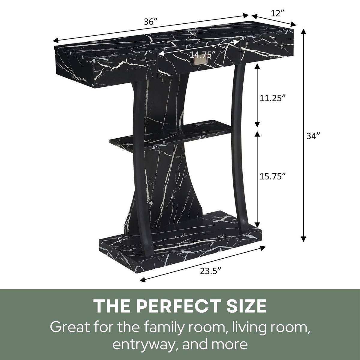 Convenience Concepts Newport 1 Drawer Harri Console Table
