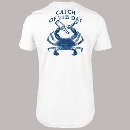 Mens Catch of the Day Short Sleeve Tee - White