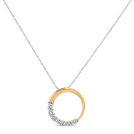 Haus of Brilliance 14kt. Yellow Gold Diamond Circle Hoop Pendant