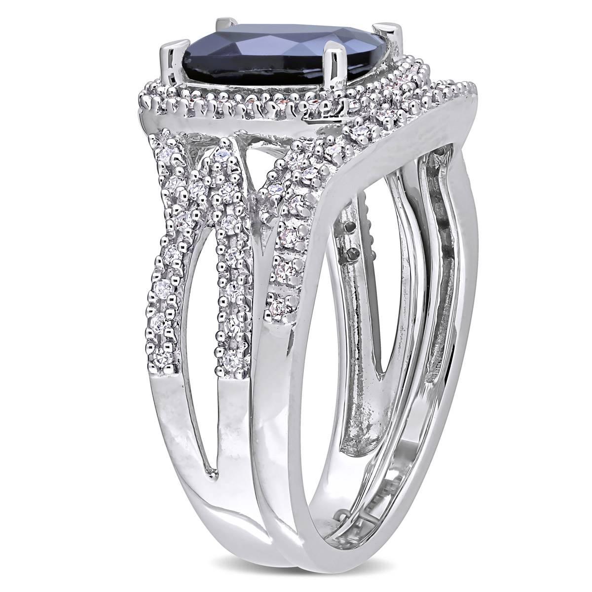 Gemstone Classics™ 10kt. White Gold Created Sapphire Bridal Set