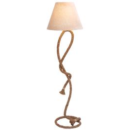 9th & Pike(R) Brown Jute Rustic Floor Lamp
