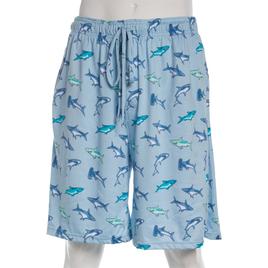 Mens Big & Tall Preswick & Moore Shorts - Blue Watercolor Sharks